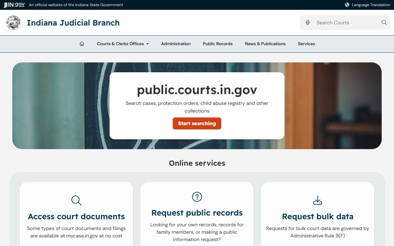 Blackford County court records public records guidance
