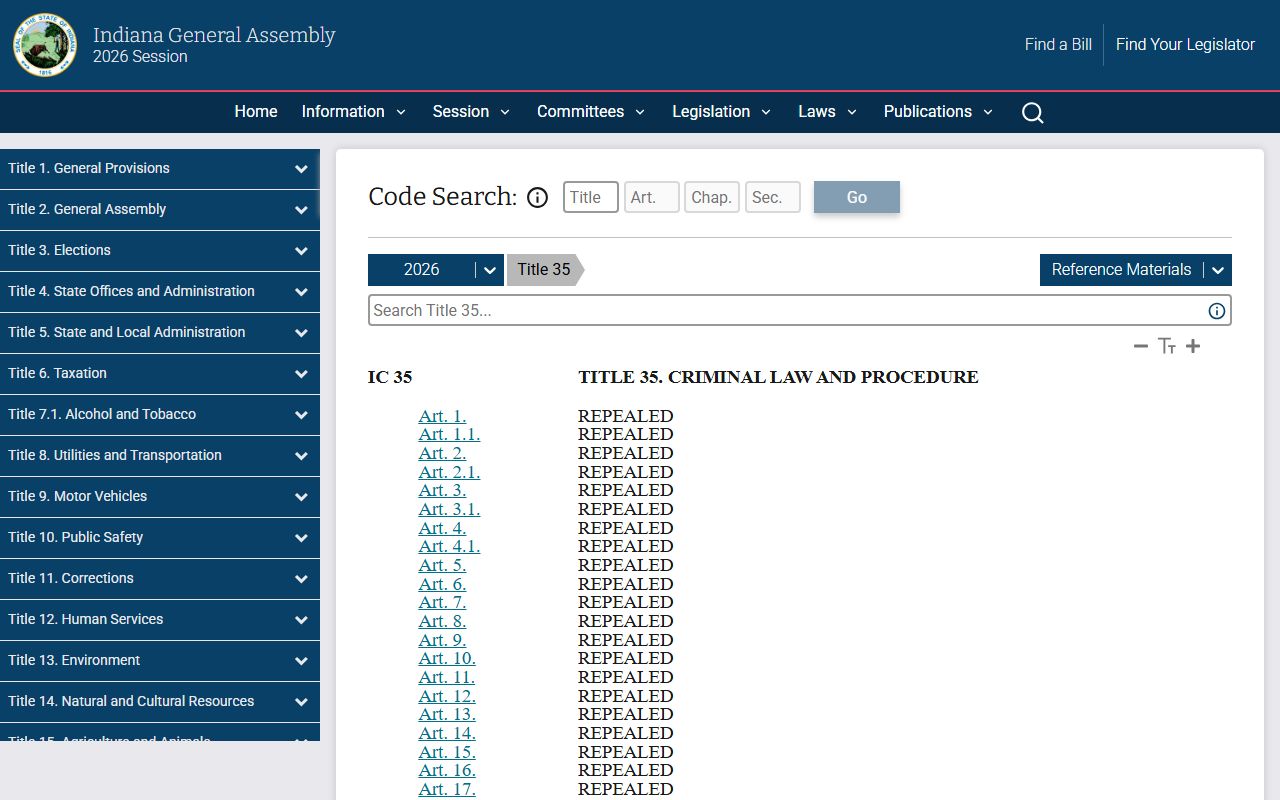 Blackford County criminal court records Indiana criminal law
