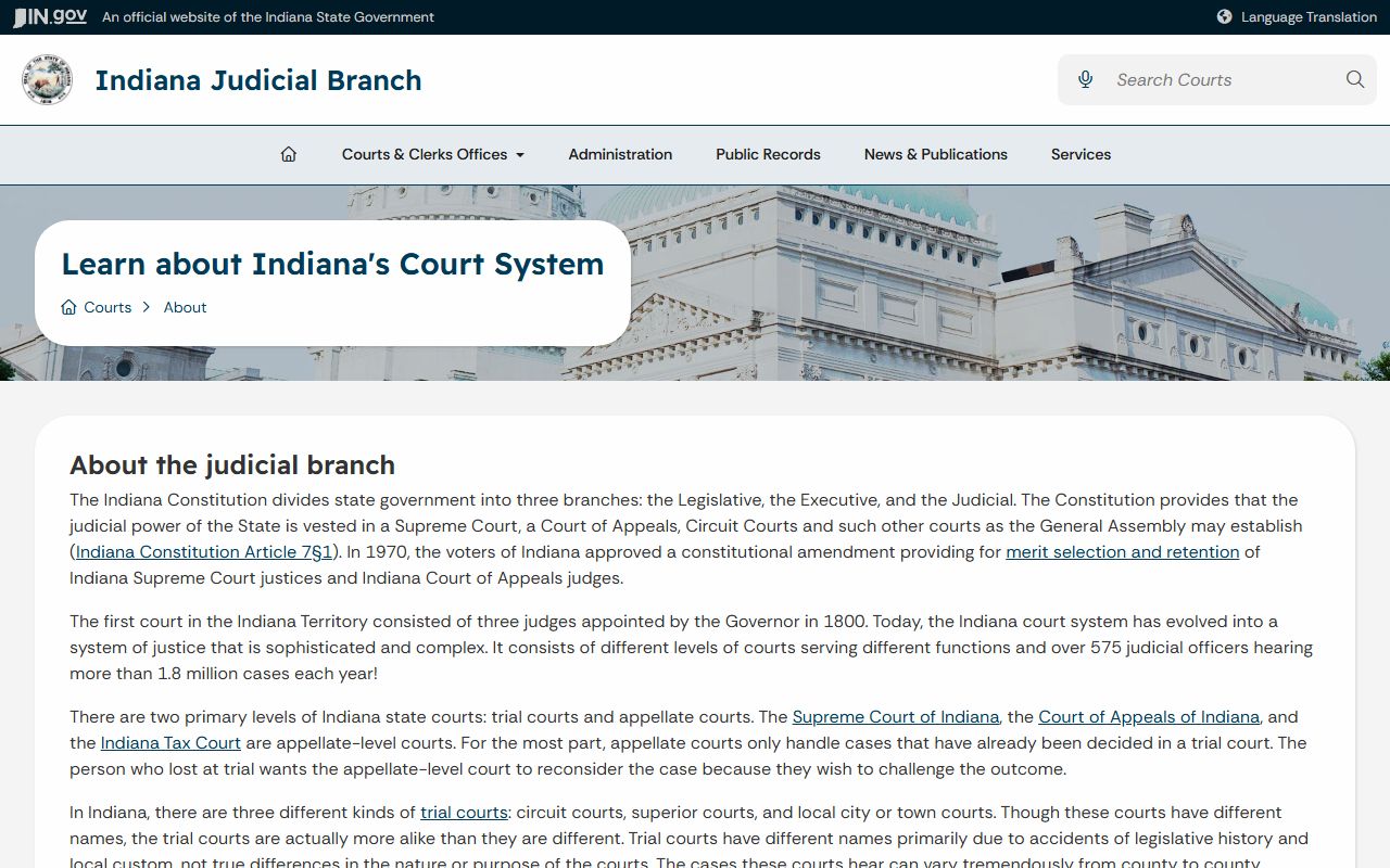 Blackford County court records Indiana court system overview